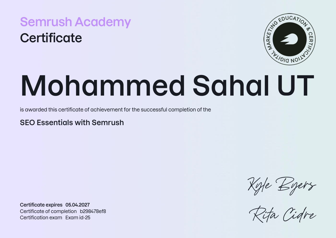Semrush Certification